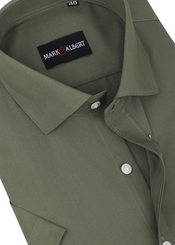 Image of MARK & ALBERT Men's Half Sleeves Regular Shirt