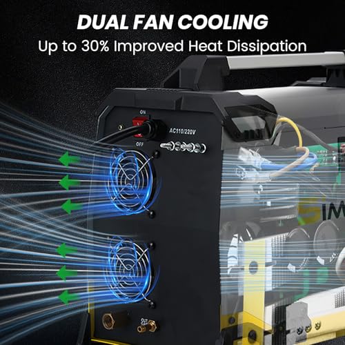 SSIMDER MIG Welder 200A Plasma Cutter Welder Combo 10 in 1 multiprocess welder Pulse MIG/Gas MIG/Flux Core/HF TIG/Stick/Cut Aluminum Welder Welding Machine for Home DIY Outdoor - Image 7