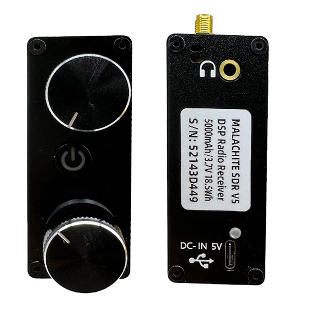 Malaquita Receptor de Radio V5 1.10D Firmware Radio Multifuncional Negro 663 gramos