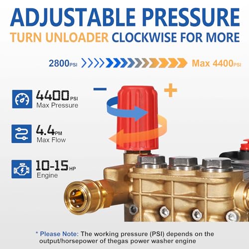 Toolcy Pressure Washer Pump 3600-4400 Psi Max 4.4 Gpm thumb #2