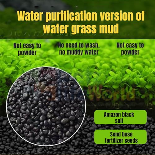 Image of VAYINATO 9 Kg Planted Aquarium Black Soil Loose Substrate Aqua Soil by Petzlifeworld