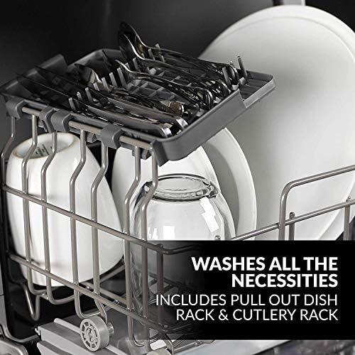 Farberware FDW05ASBWHA Portable Countertop Dishwasher with 5-Liter Built-in Water Tank - 5-Program System for Home, RV, and Apartment - Wash Dishes, Glass, Fruit, and Baby Products