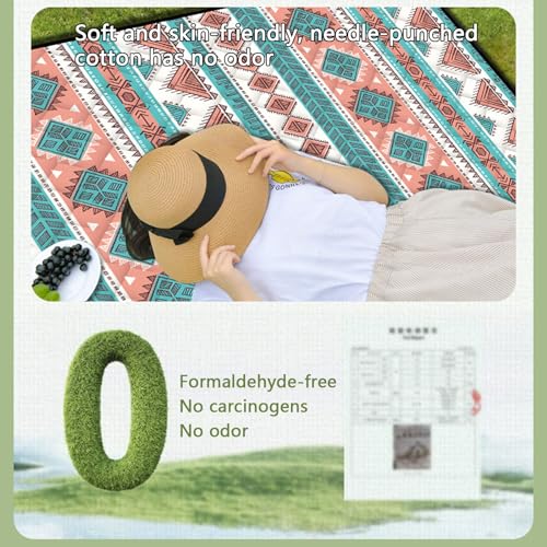 Tapis camping imperméable avec poignée pour isolation du sol humide