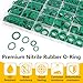 NBRINGO 485 PCS Metric AC O Ring Kit - Automotive A/C System Seal Kit Compatible with R12 and R134a Refrigerants for Car AC Compressor, Condenser & Air Conditioning Lines (Green)
