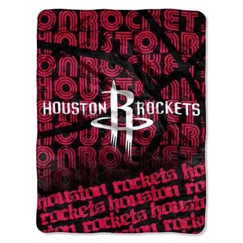 Officially Licensed NBA Houston Rockets Redux Micro Raschel Throw Blanket, 46