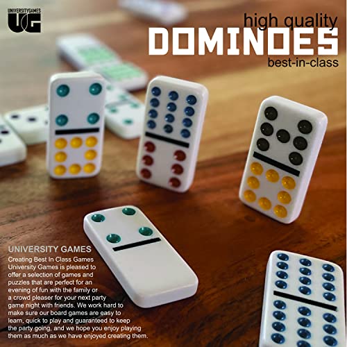 Spinner Colored Dot Dominoes Set From University Games On-The-Go Travel Storage Tin 2 To 8 Players Ages 8 To 99 #TOP5