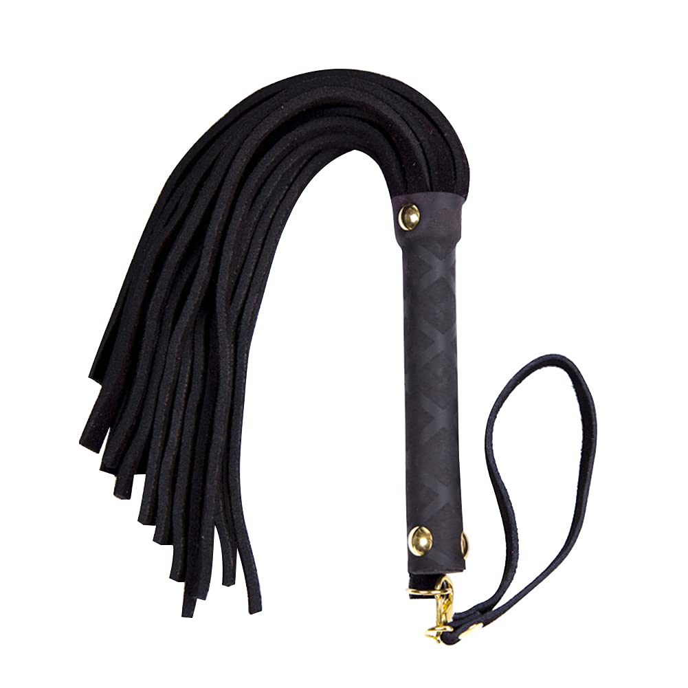 Cravache d'équitation fouet poignée souple harnais cuir synthétique outil enseignement accessoires costume noir