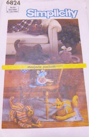 Patron d'exception Simplicity 6824 animaux sculptés par M. Puckett