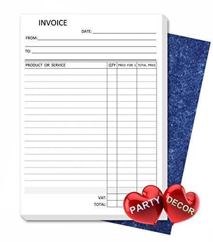 Party Decor - Libro per fatture con pagine bianche...