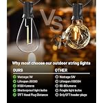 Tenmiro 200FT Outdoor String Lights, Ultra Long LED Patio Lights with Shatterproof High Brightness S11 Edison Bulbs, Outside Hanging Light Waterproof for Backyard Deck Porch Party Decor 2700K - Image 2