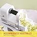 BELLA 4-in-1 Automatic Electric Spiralizer & Slicer, Quickly Prep Healthy Veggie or Fruit Spaghetti, Noodles or Ribbons, Easy To Clean, Recipe Book Included, White
