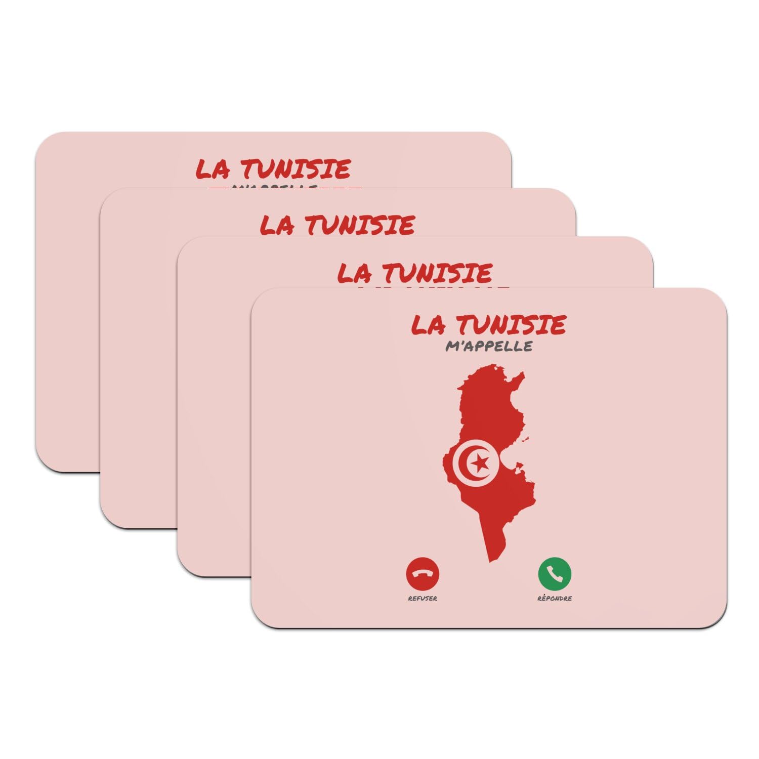 Sets de table Tunisie rose pour decorer votre table basse de salon theme voyage