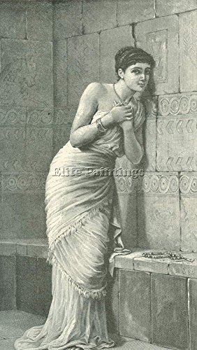 LONG EDWARD LONGSDALE THISBE ARTIST PAINTING REPRODUCTION HANDMADE OIL CANVAS 46x24inch
