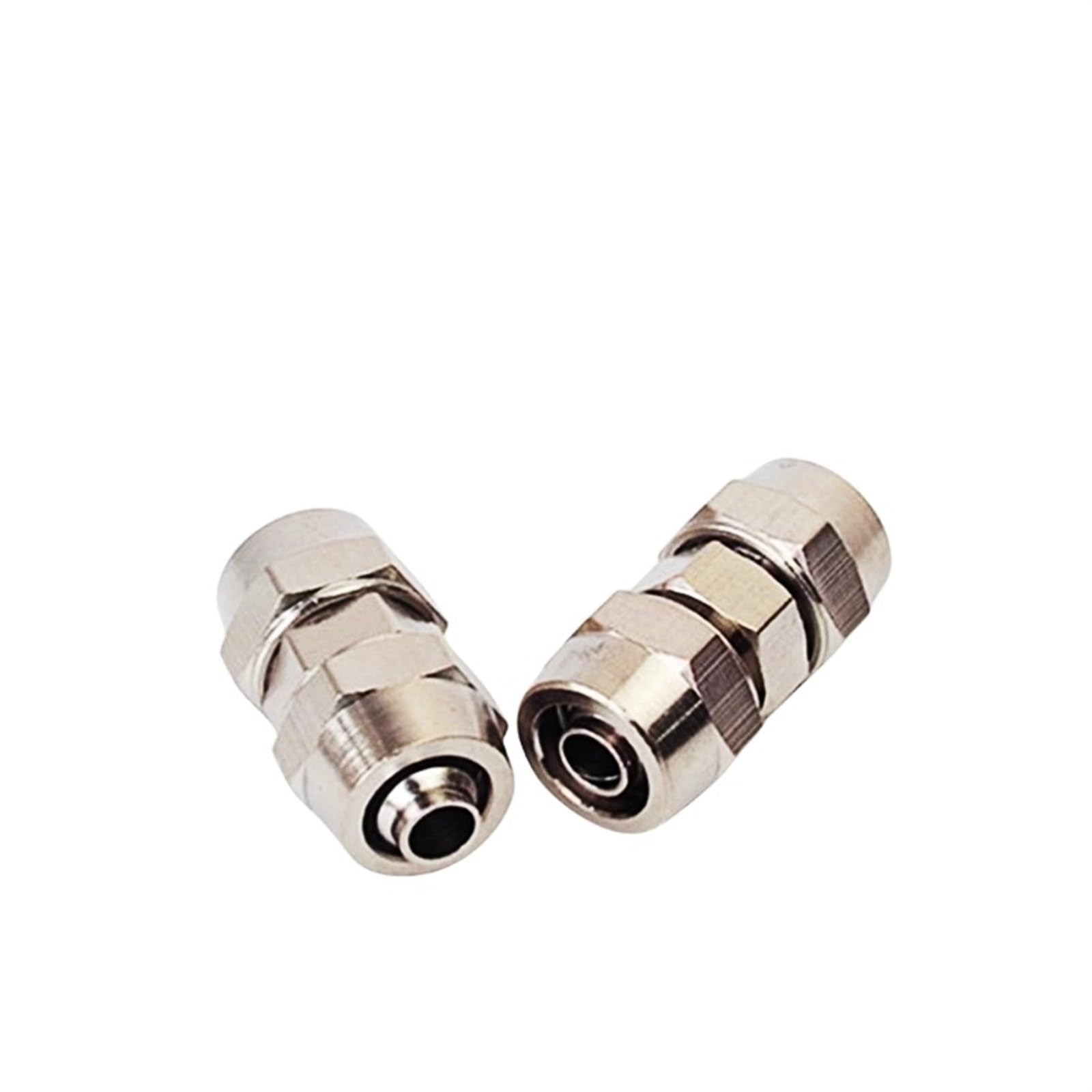Raccordo rapido pneumatico in metallo PV PE PU OD 4 6 8 10 12 14 16 MM Connettore rapido aria for tubo flessibile Giunto rapido 10 pezzi(K-PV4)