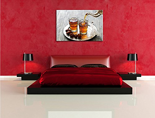 Pixxprint Arabischer Tee, Format: 120x80 auf Leinwand, XXL riesige Bilder fertig gerahmt mit Keilrahmen, Kunstdruck auf… – Bild 6