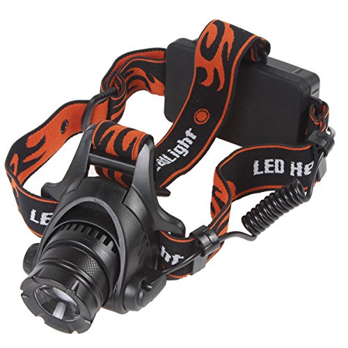 WINDFIRE 1800 Lumens Zoomable CREE XM-L T6 U2 LED Waterproof 3 Modes Headlamp