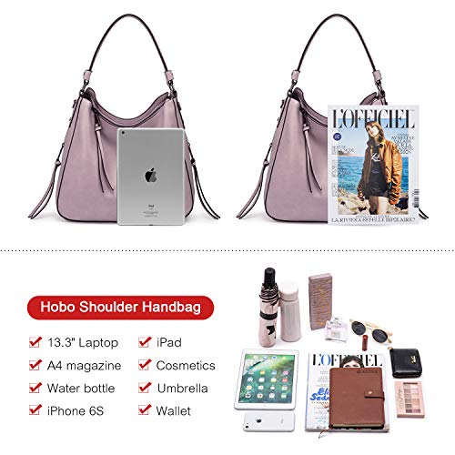 Image of Realer Hobo Crossbody Bags for Women Designer Faux Leather Hobo Handbags Retro Large Size Shoulder Bag Bucket Purse