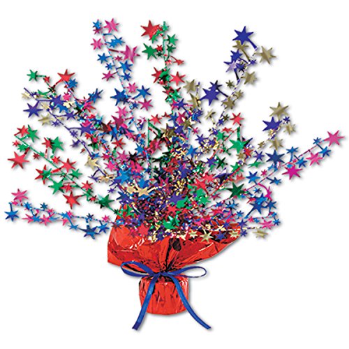 morris costumes Multi Color Star Gleam 'N Burst Centerpiece (accesorio de disfraz)