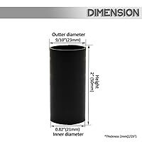 Vista 2 de GooChan Fundas de vela de plástico negro de 2, 3, 4, 6, 7 pulgadas, fundas para enchufes de araña, juego de 12 cubiertas para enchufes de base