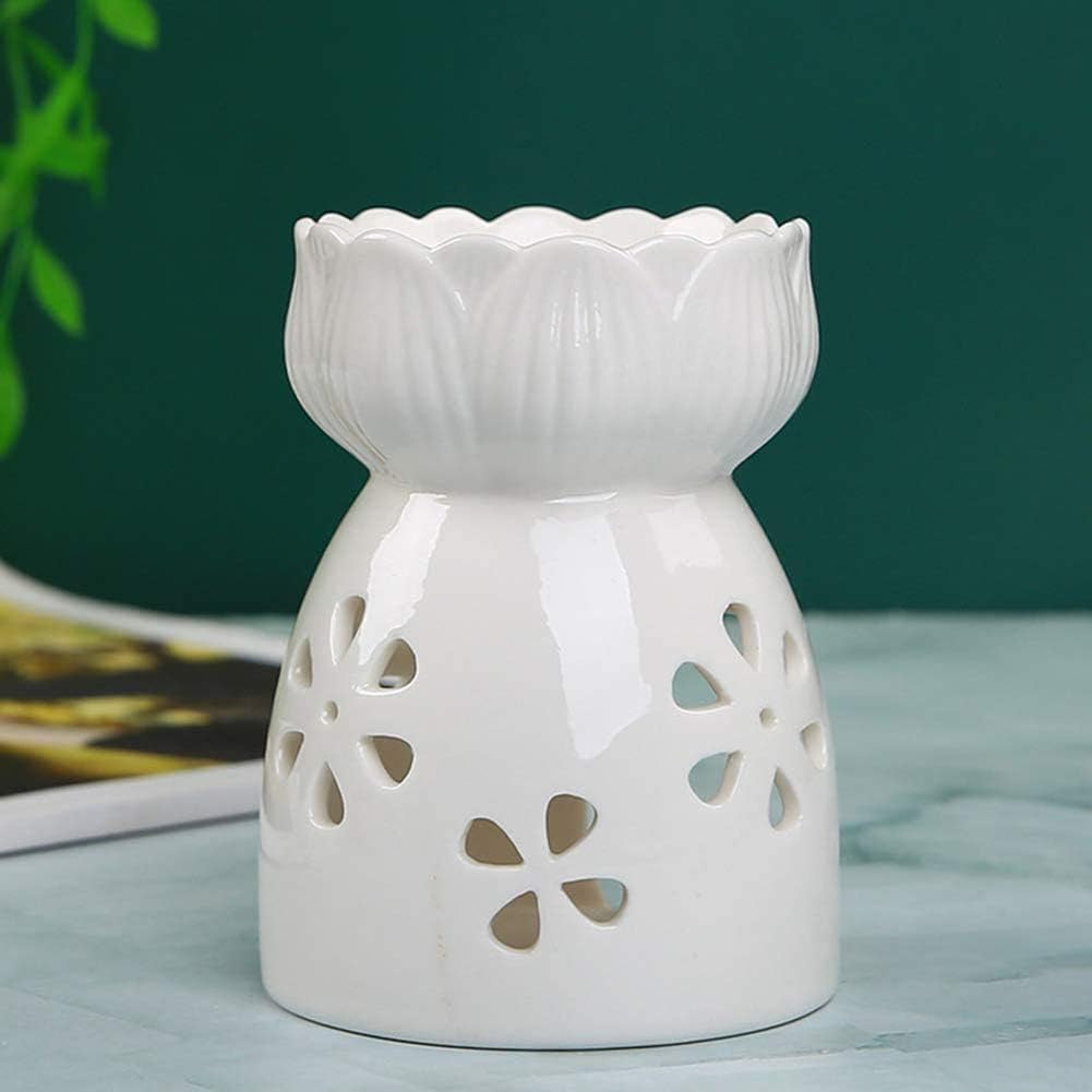 Ceramic Candle Holder/Wax Heater Large Aromatherapy Diffuser for Essential Oil Burner for Living Room Balcony Meditation Spa Yaga A (A)