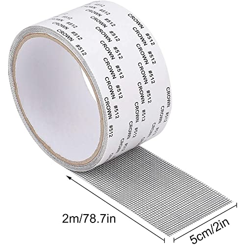 Jacobsparts Window Screen Repair Patch Adhesive Fiberglass Mesh Hole Repair Tape 2" 6.5Ft (Black) #TOP7