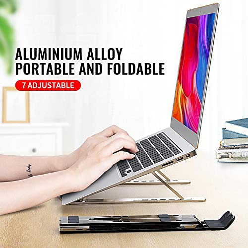 POTIKA Liga De Alumínio Dobrável Portátil Suporte Para Notebook 7 Alturas Ajustáveis, Suporte De Not
