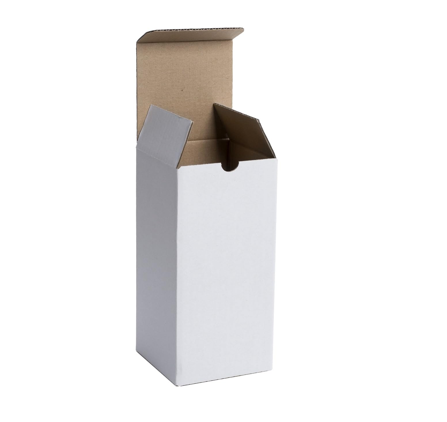 Opakowania, tektura falista, pudełko wysyłkowe, e-commerce, karton wysyłkowy, karton wysyłkowy, składane kartony z klapką, karton listowy 110 x 110 x 230 mm, biały, 300 szt