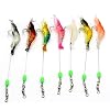 Valkyrie 7 Piece Phosphorous Faux Shrimp Fish Feed Silicone 8cm 5gr Artificial Fishing Rod Feed Set with Hooks