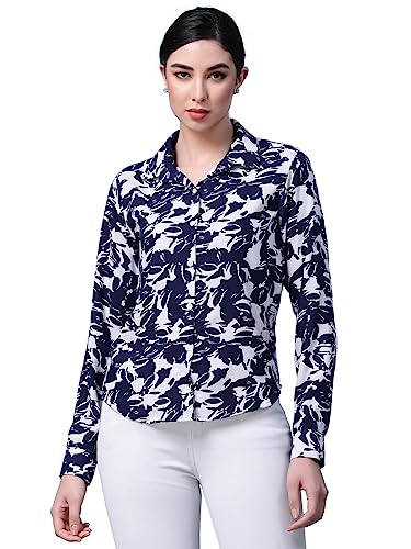 Image of OOMPH! Women's Cotton Regular Fit Floral Button Down Shirt