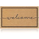 AMARU DOOR MATS - Coir Welcome Mat, Non-Slip, Welcome Classic 4, 17x...
