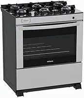 Fogao 6 Bocas Venax Delplus Vitreo Bl Inox Gas Glp