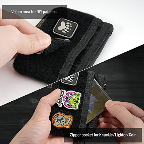 Viperade Ve17 Small Edc Pouch, Edc Pocket Organizer With Diy Patch Area, Mini Edc Pouch With Zipper Pocket, Small Card Pocket, 2 Slots Pocket For Edc #TOP3