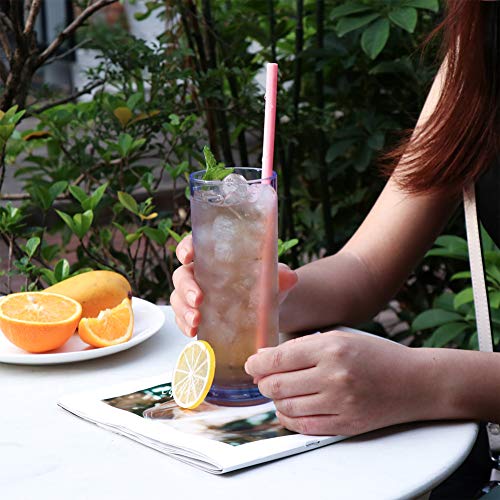 Cykk Plastic Tumblers Acrylic Plastic Glasses In 4 Colors | Set Of 4 Drinking Cups | Rocks Tumblers | Reusable, Bpa-Free, Top-Rack Dishwasher Safe (Blue 15.4Oz) #TOP4