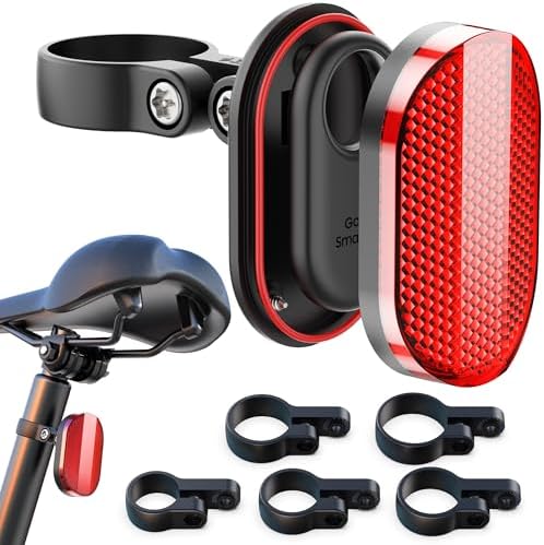 DDJ Verbesserte Fahrradhalterung für Samsung Smart Tag 2 & Moto Tag & für AirTag-Halter versteckt – wasserdichte Anti-Diebstahl-Fahrradreflektoren GPS-Tracker-Hülle mit Schrauben u