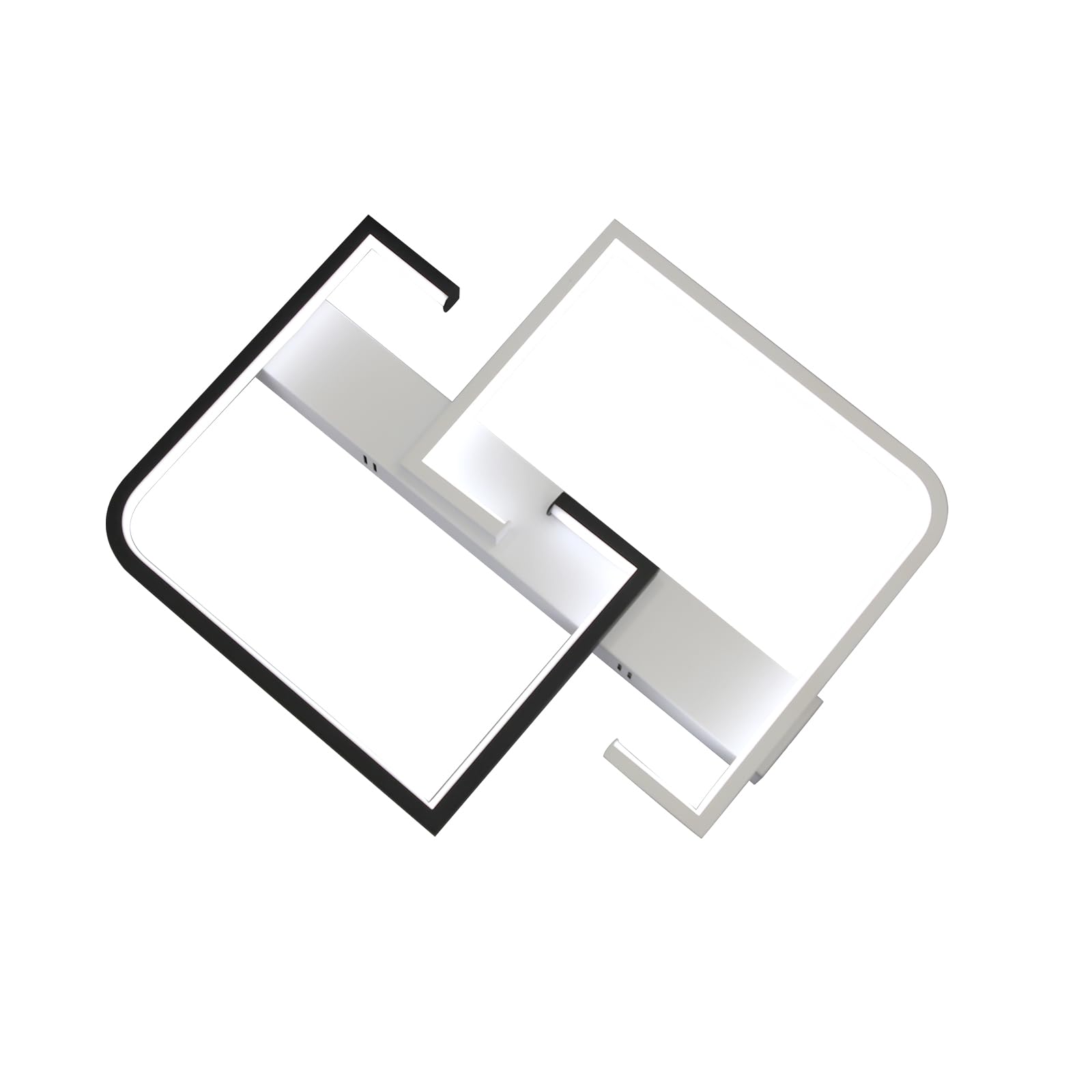 CBJKTX plafón LED plafón regulable con mando a distancia 35W lámpara de | salón diseño moderno en blanco y negro fabricado en aluminio para dormitorio cocina salón estudio hall balcón