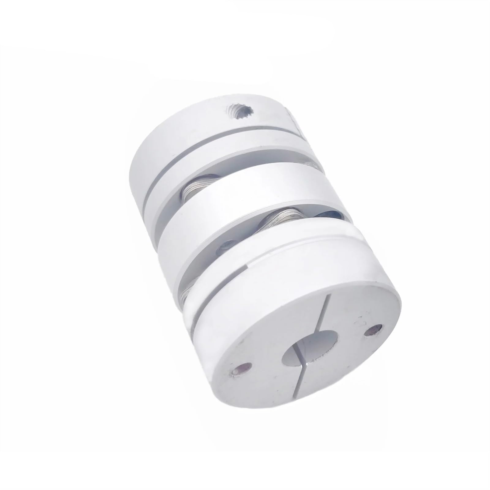 1 stücke Aluminium Legierung Koppler D44 L50 Doppel Membran Kupplung Elastische Stecker 44mm Durchmesser 50mm Länge Flexible Welle Koppler Gerillt Elastisch(12x12mm)