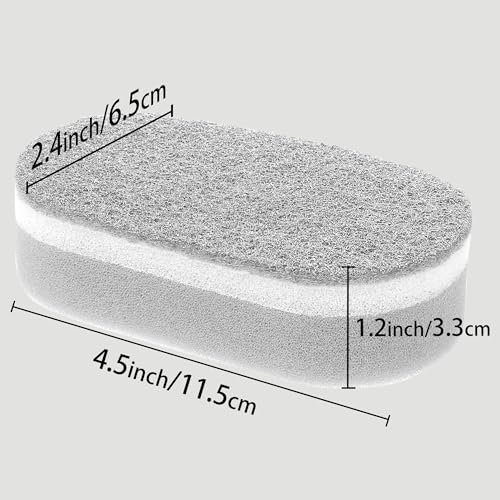 Image of Kitchen Scrub Sponges, Non-Scratch Cleaning Sponge, Sponge for Household, Reusable Dish Sponge for Dishes, Pots, Pans 3 Pack Silver