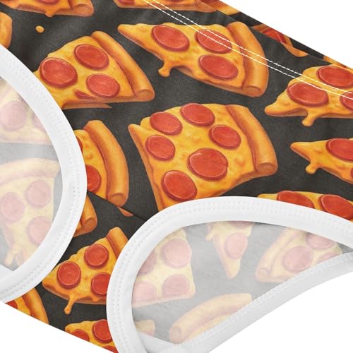 Joisal Cartoon Slices Pizza Black Cute Panties Girl Toddlers Underwear Floral Cotton Designer Undies Kids Briefs 2t4
