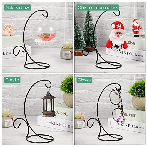 Kenning 16 Pack 9" H Ornament Display Stand Iron Hanging Stand Rack Holder For Hanging Plants Glass Ball Ornament Holder Stand Hanging Air Plant Terrarium For Wedding Christmas Ornament Home Party #TOP3