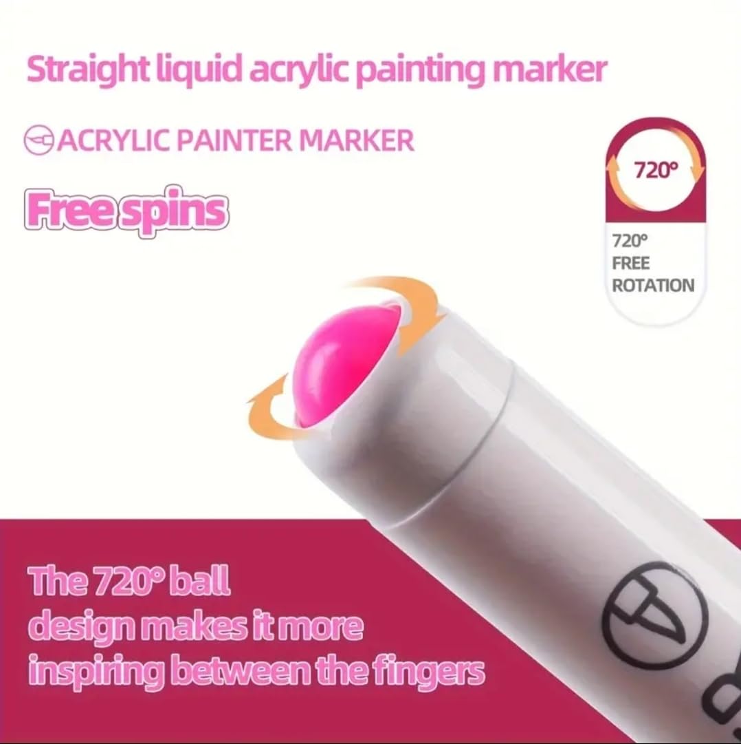 languo 207 Feutres Acryliques, 23 boites par série de couleurs. Marqueurs acryliques à pointe pinceau souple. Acrylic Paint Marker à Base d'eau pour tissu, bois, pierre, toile, verre, roche