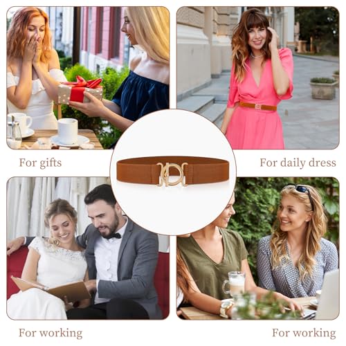 Geehua 590705_2_0CBCZCGY Women Elastic Belt, Invisible Stretch Ladies Belt Skinny Waist Belt Elastic Waistband Waist Band thumb #6