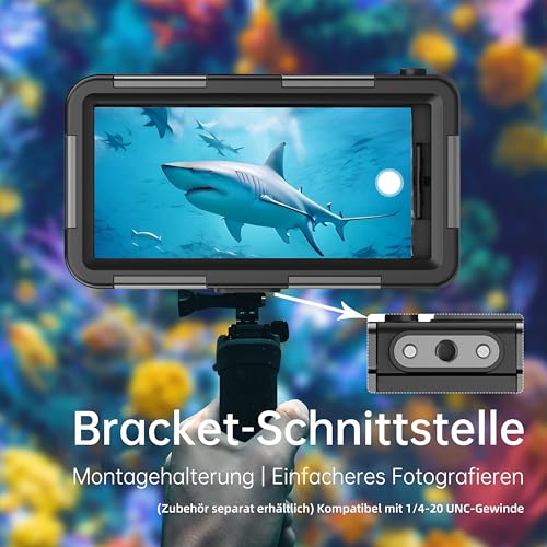 Ezanmull Étui de plongée sous-Marin pour iPhone 17/16/15/14/13/12/11 Pro Max/XR/XS/X et Plus - Protection Professionnelle - 15 m - pour la plongée avec Tuba, Le Surf, Les Photos et Les vidéos - Noir – vue 4