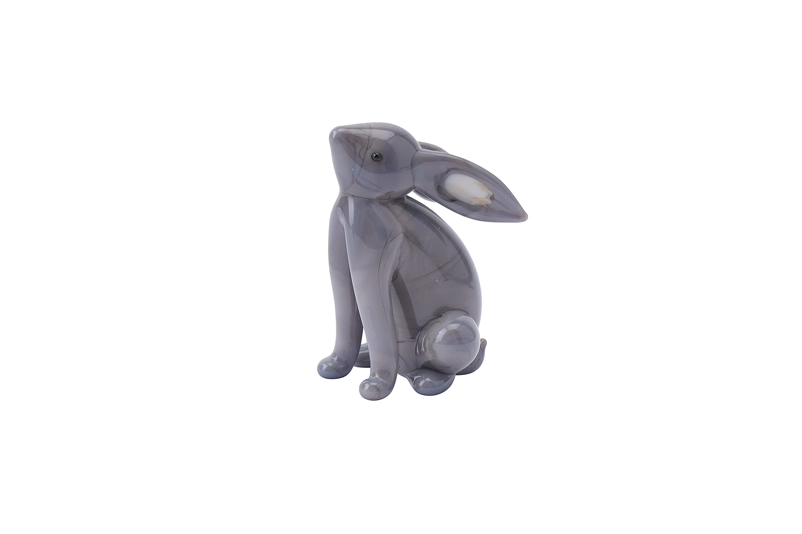 Cgb Giftware Grey | Ceramic Stargazing Hare | Lucky Charm Ornament | | Gift Boxed | Send With Love | Hare | Artisan Glass | Gb06043
