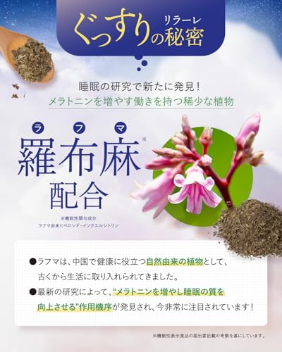 キユーピー リラーレ 睡眠 サプリ 60粒 約30日分 の商品画像 4
