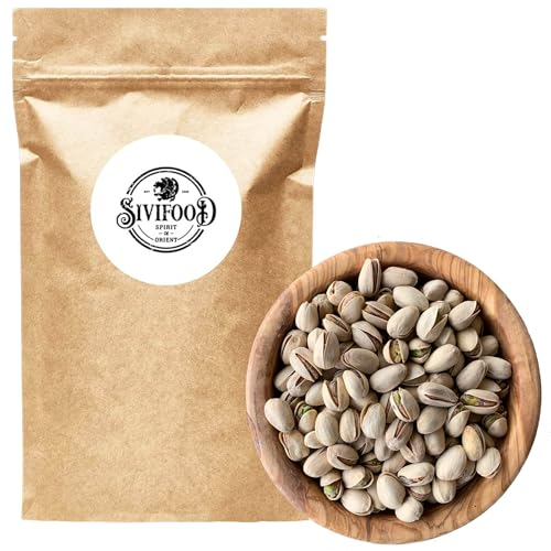 SIVIFOOD Pistazien geröstet & gesalzen 250g - geröstete Pistazien mit Salz verfeinert salzige Premium Pistazien Nüsse hochwertig vegan roasted and salted pistachio nuts