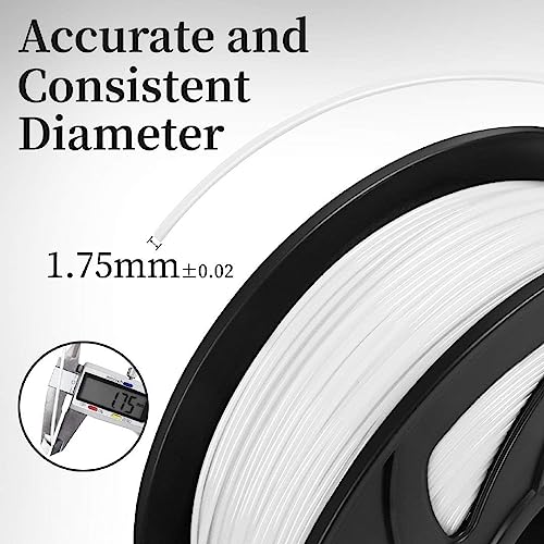 Creality Ender 1.75Mm White Basf (Pro) 3D Printer Filament—1Kg Spool(2.2Lbs), Diameter Accuracy +/- 0.03Mm,Smooth Printing Filament #TOP1