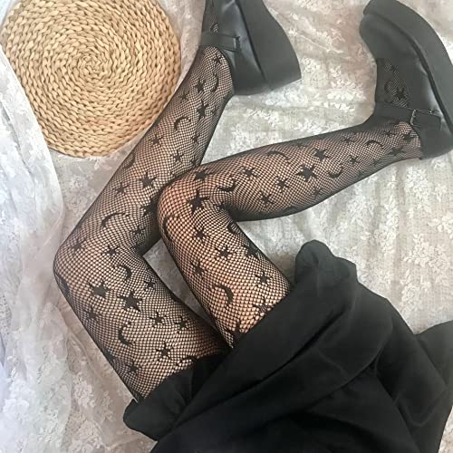 Image of Fishnet Stockings For Women High Waisted Fishnet Tights Sexy Wide Mesh Fishnet Stockings