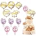 kortes 12 Pack Gold Birthday Cake Topper Set, 6 Pattens Acrylic Cake Topper with 6 Pcs Confetti Balloon Happy Birthday Cake Topper Cake Decoration Supplies