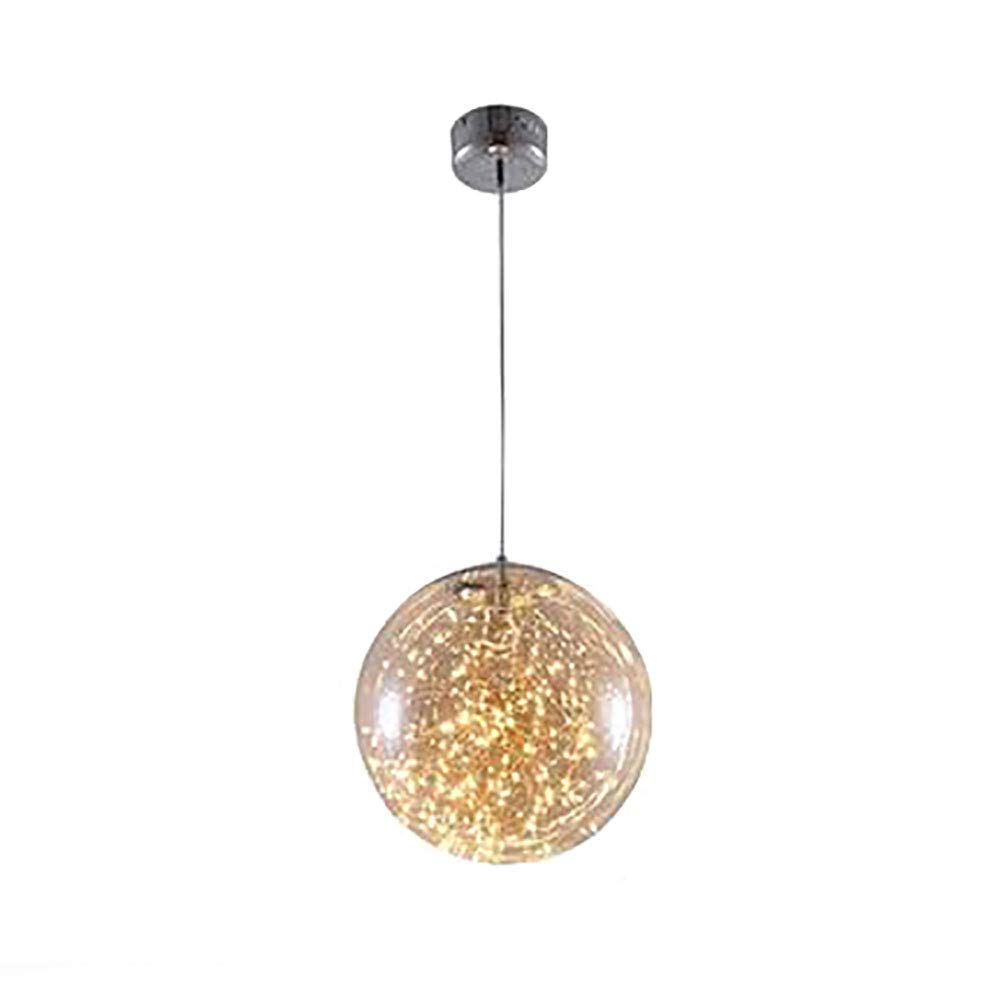 Led Moderno Semplice Gypsophila Lampadario,Caffè Ristorante Music Bar Lampade In Vetro,Camera Corridoio Portico Luci Del Balcone-Luce bianca cognac 30cm