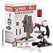 AmScope 100X-1200X LED Kids Beginner Microscope Toy Set + Slides Preparation Kit